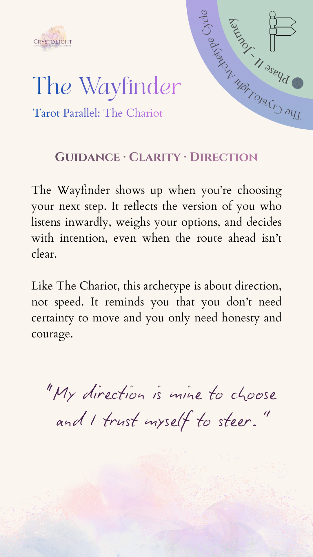 The Wayfinder | Tarot Parallel: The Chariot
