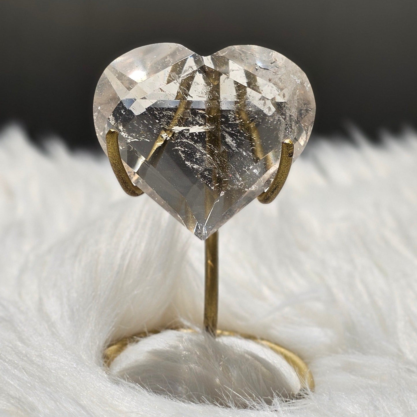 Faceted Lemurian Quartz Heart