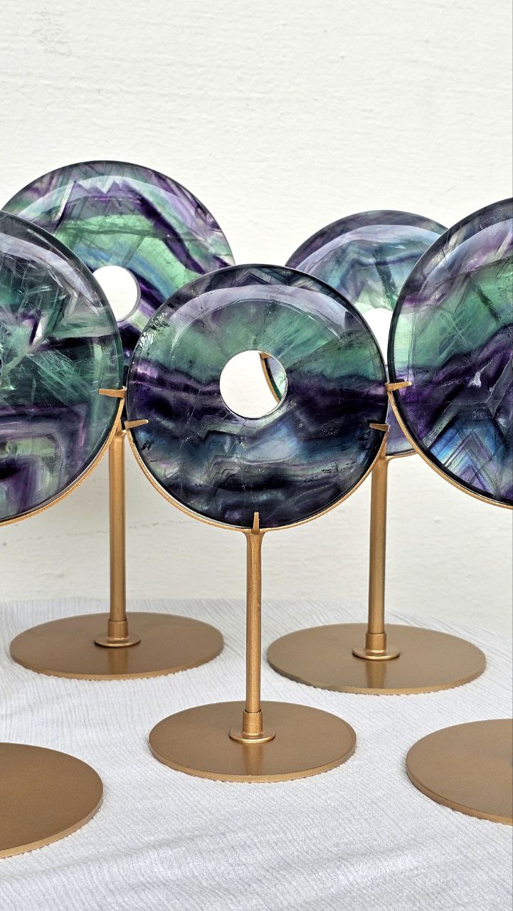 Rainbow Fluorite Donuts