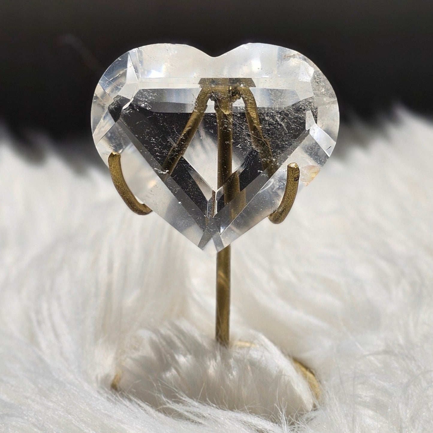 Faceted Lemurian Quartz Heart