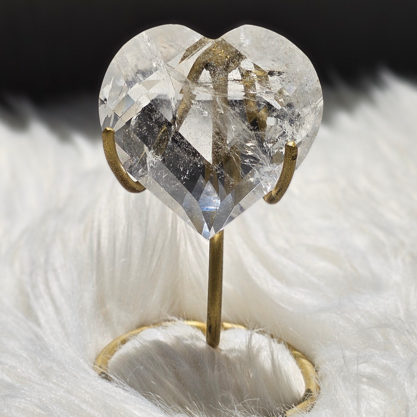 Faceted Lemurian Quartz Heart