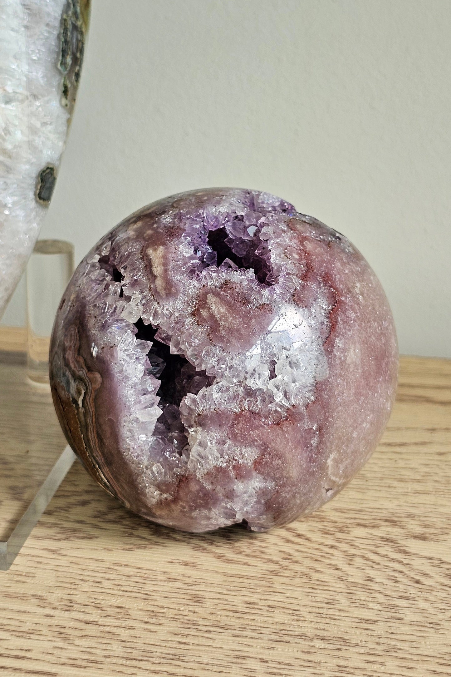 Pink Amethyst Geode Sphere
