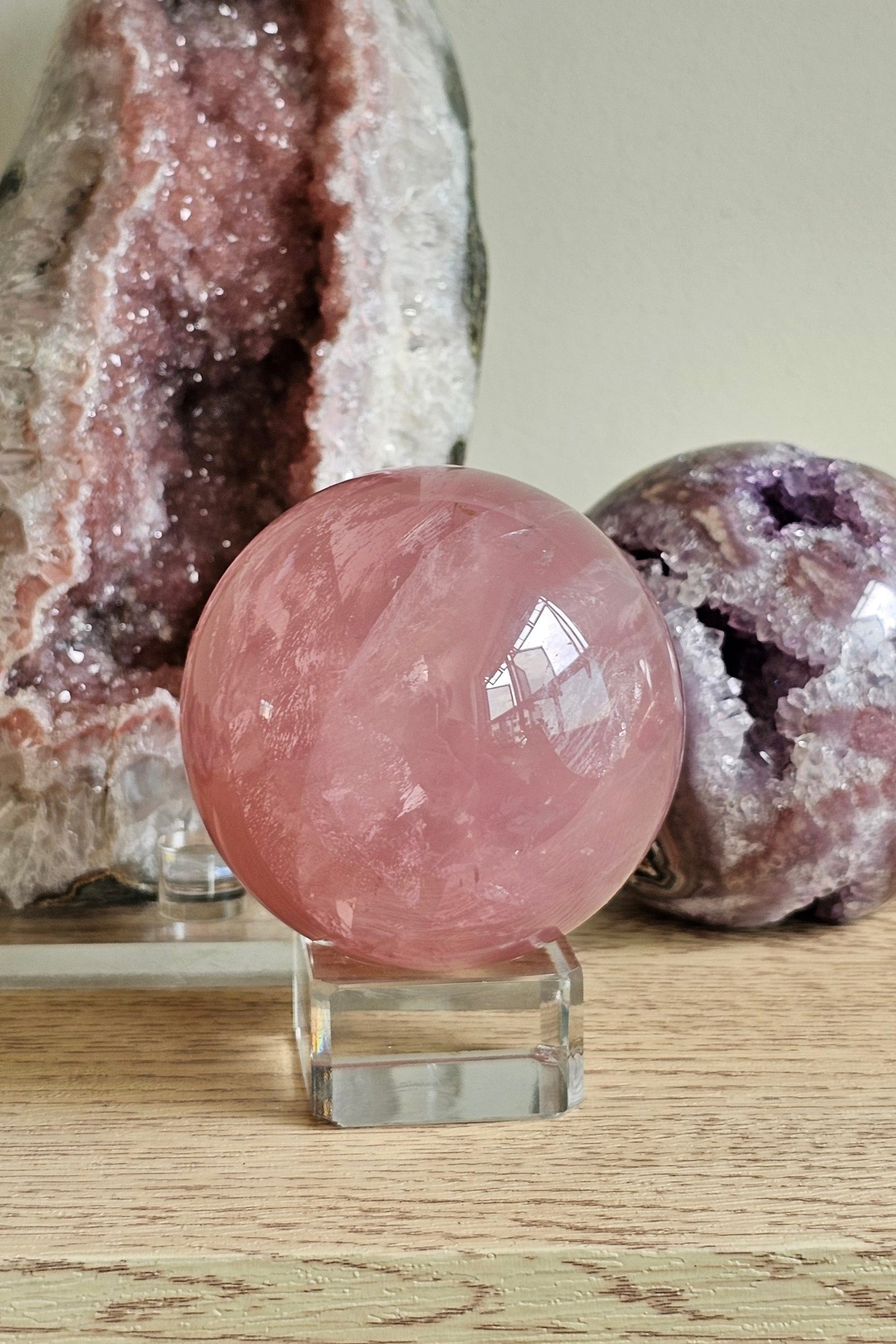 Mozambique Rose Quartz Sphere