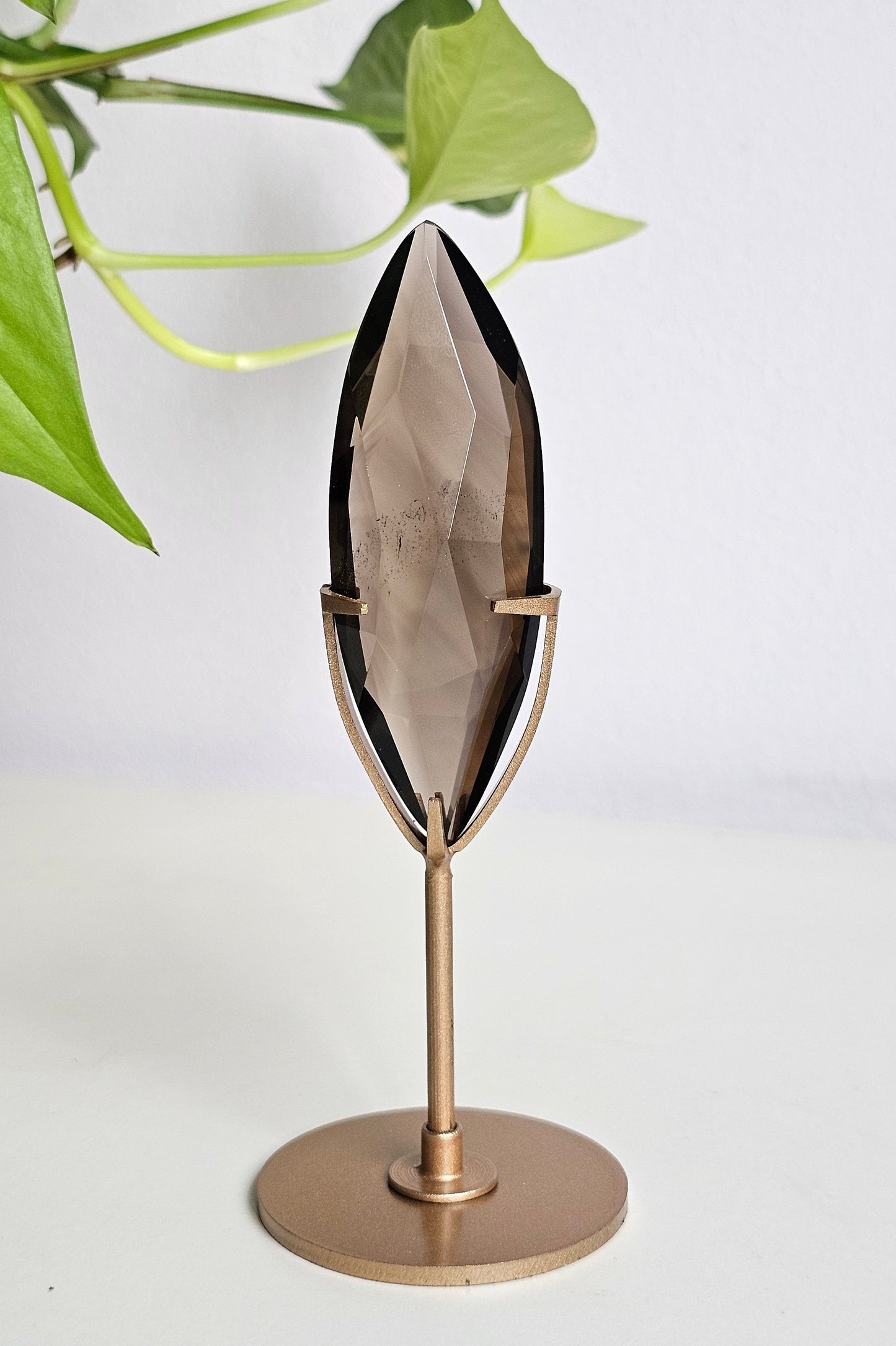 Faceted Smoky Quartz on Stand