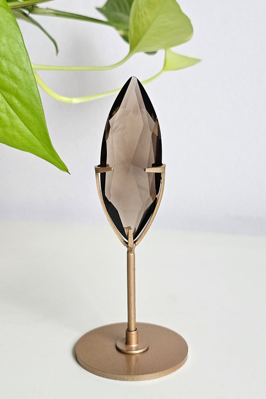 Faceted Smoky Quartz on Stand