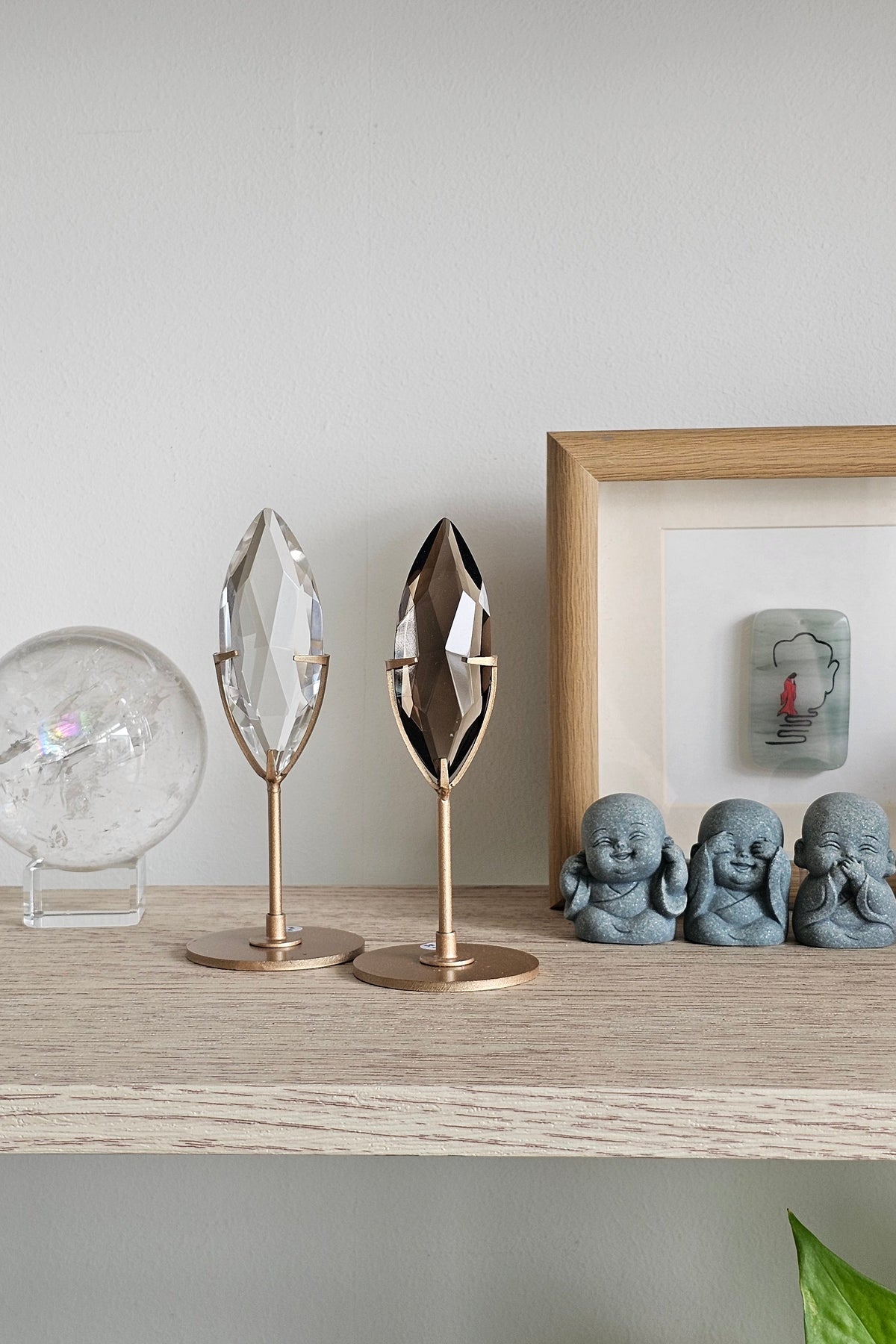 Faceted Smoky Quartz on Stand