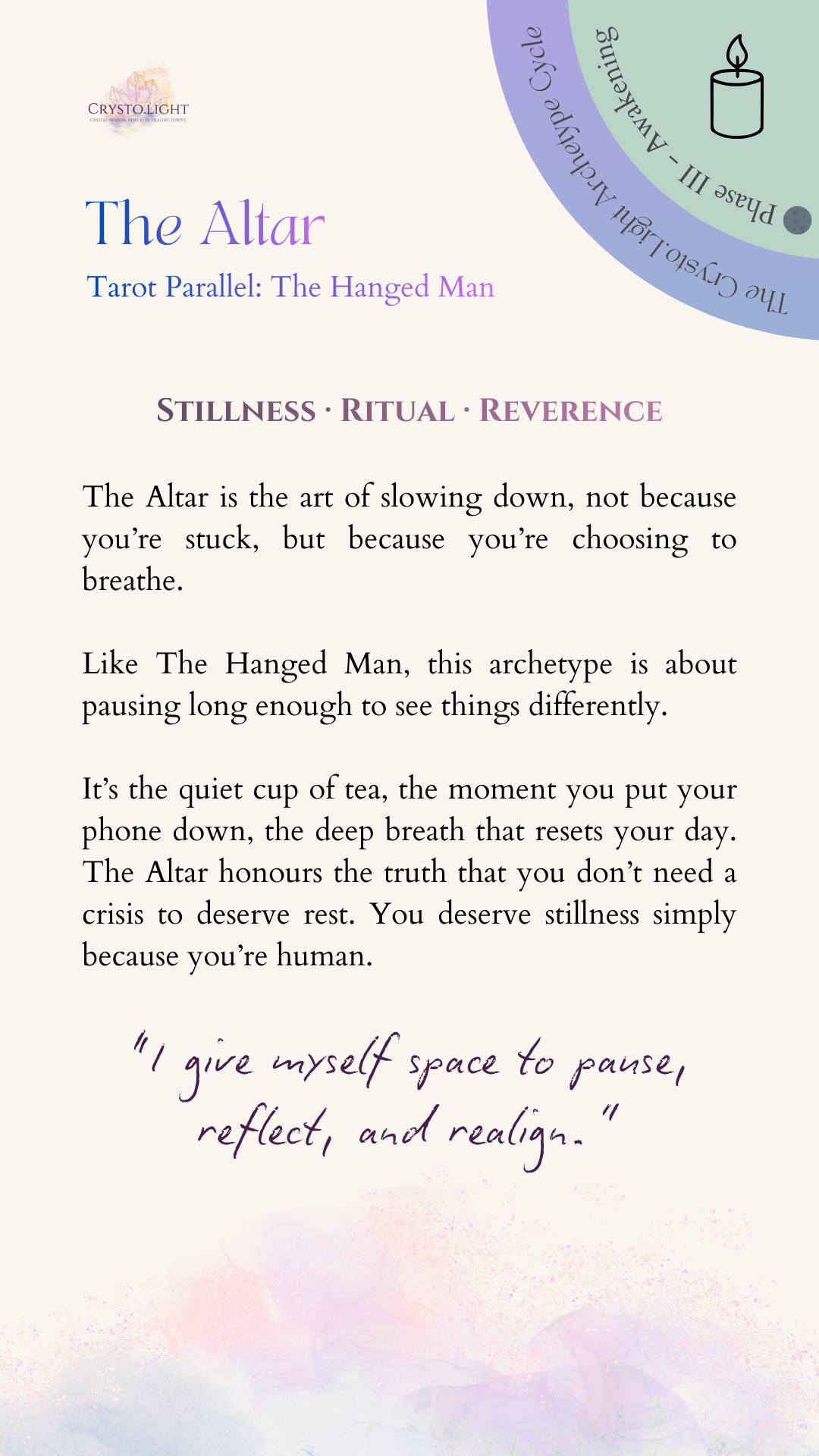 The Altar | Tarot Parallel: The Hanged Man