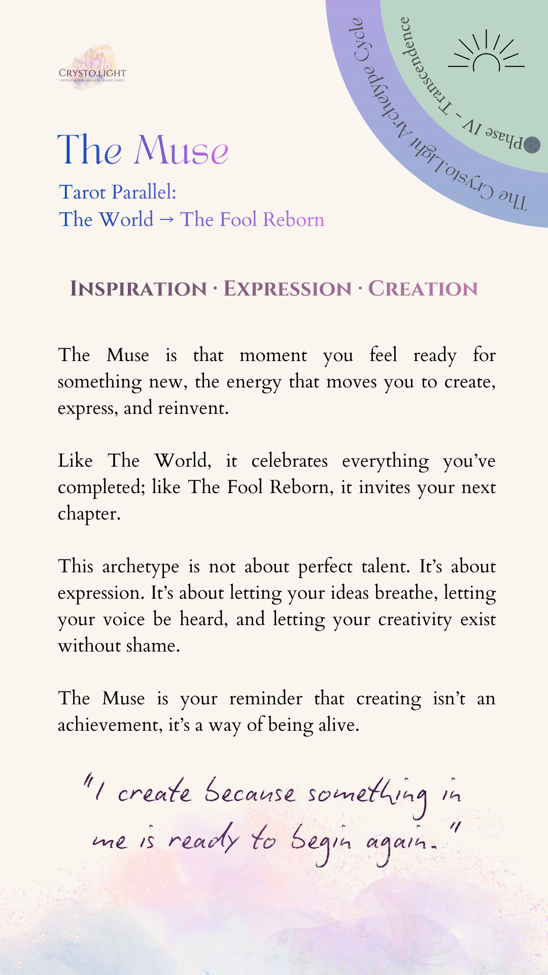 The Muse | Tarot Parallel: The World