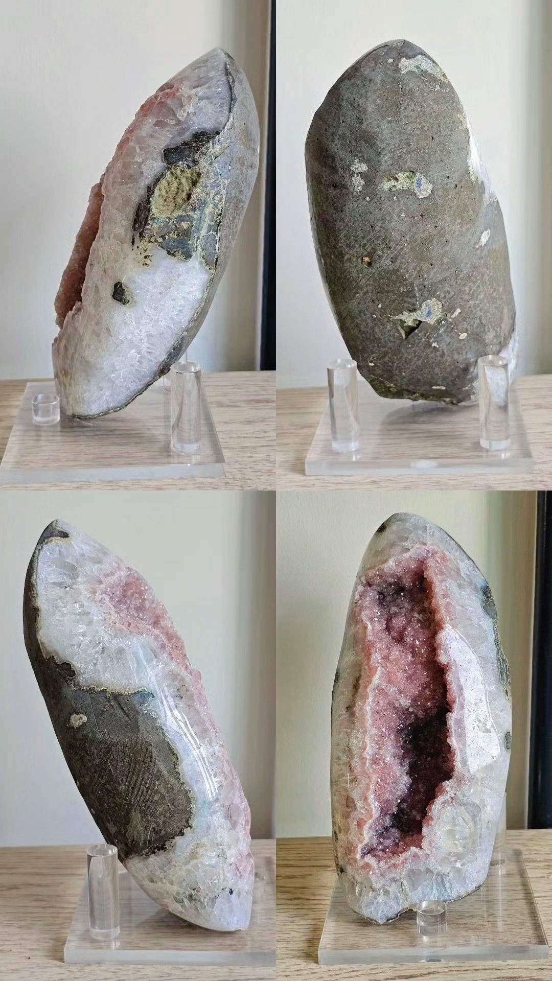 Pink Amethyst Geode Statement Piece