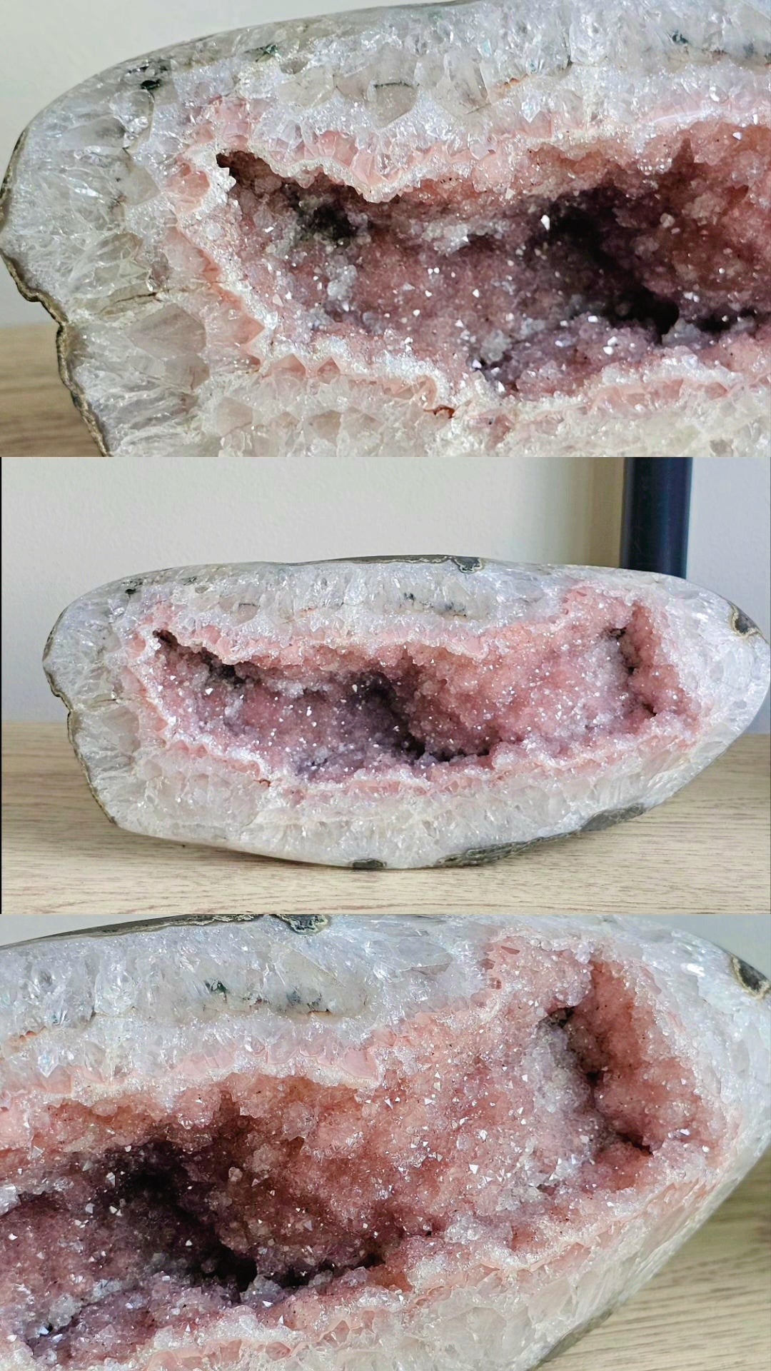 Pink Amethyst Geode Statement Piece