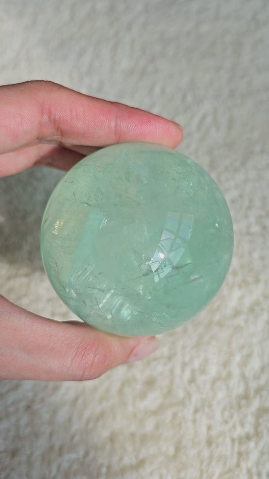 Mint Green Fluorite Sphere